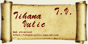 Tihana Vulić vizit kartica